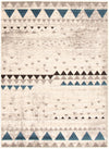Raja Ivory-Blue Area Rug - 3'11\" x 5'7\"