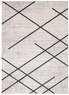 Damali Ivory/Black Machine Washable Area Rug - 6'0\" x 9'0\"