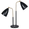 Jetty 22\" Black and Gold 2-Light Table Lamp
