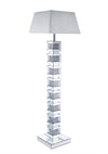Memphis 54.3\" Glam Floor Lamp with Glass, Mirror and Acrylic Crystals