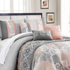 Dublin 7-Piece Queen Comforter Set - Pink and Grey