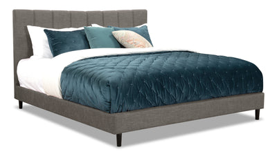 Paseo King Platform Bed – Grey - Contemporary style Bed in Grey Plywood