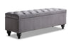 Sage 57\" Storage Bench - Grey Velvet