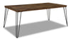 Woodland 23.4\" Rustic Coffee Table - Brown Oak Finish with Metal Legs