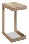 Orrie 11.75\" C-Shaped Chairside Table - Taupe
