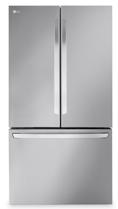LG 36" 32 Cu. Ft. French-Door Standard-Depth MAX™ Refrigerator - Smudge Proof Stainless Steel - LRFL… | Réfrigérateur LG de 32 pi³ et de 36 po à portes françaises de profondeur standard MAXMC - acier inox…