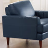 Hydeline Cassis Leather Chair - Navy|Fauteuil Cassis de Hydeline en cuir - bleu marine