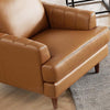 Hydeline Cassia Leather Chair - Brown|Fauteuil Cassis de Hydeline en cuir - brun