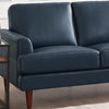 Hydeline Cassis Leather Sofa - Navy|Sofa Cassis de Hydeline en cuir - bleu marine