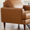 Hydeline Cassia Leather Chair - Brown|Fauteuil Cassis de Hydeline en cuir - brun