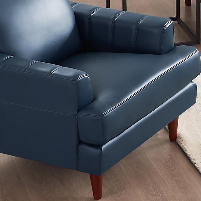 Hydeline Cassis Leather Chair - Navy