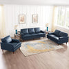 Hydeline Cassis Leather Sofa - Navy|Sofa Cassis de Hydeline en cuir - bleu marine