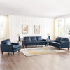 Hydeline Cassis Leather Sofa - Navy|Sofa Cassis de Hydeline en cuir - bleu marine
