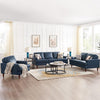 Hydeline Cassis Leather Loveseat - Navy|Causeuse Cassis de Hydeline en cuir - bleu marine