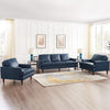 Hydeline Cassis Leather Sofa - Navy|Sofa Cassis de Hydeline en cuir - bleu marine