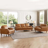 Hydeline Cassia Leather Chair - Brown|Fauteuil Cassis de Hydeline en cuir - brun