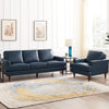 Hydeline Cassis Leather Sofa - Navy|Sofa Cassis de Hydeline en cuir - bleu marine