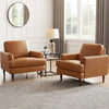 Hydeline Cassia Leather Chair - Brown|Fauteuil Cassis de Hydeline en cuir - brun