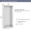 Bestar Florence 35" Modular Double Hanging Closet System - White|Système de garde-robe modulaire à 2 espaces pour suspendre Florence de Bestar de 35 po - blanc