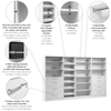 Bestar Florence 132" Modular Walk-In Closet System with Drawers and Shoe Shelves Shaker Style - White|Système de pièce-penderie modulaire Florence de Bestar de 132 po avec tiroirs et tablettes pour chaussures de style Shaker - blanc