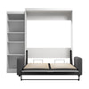 Bestar Pur Queen 5-Shelf Murphy Bed with Sofa - White|Grand lit escamotable Pur de Bestar avec 5 tablettes et sofa - blanc