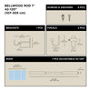 Umbra Bellwood Matte Black Expandable 1" Curtain Rod - 42"-120" | Tringle à rideaux extensible Bellwood de Umbra noir mat de 1 po - 42 po à 120 po