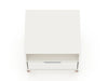 Manhattan Comfort Rockefeller Mid-Century Modern Nightstand with Drawer - White|Table de nuit Rockefeller de Manhattan Comfort de style moderne du milieu du 20e siècle avec tiroir - blanche