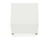 Manhattan Comfort Rockefeller Mid-Century Modern Nightstand with Drawer - White|Table de nuit Rockefeller de Manhattan Comfort de style moderne du milieu du 20e siècle avec tiroir - blanche