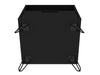 Manhattan Comfort Rockefeller Mid-Century Modern Nightstand with Drawer - Black|Table de nuit Rockefeller de Manhattan Comfort de style moderne du milieu du 20e siècle avec tiroir - noire