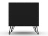 Manhattan Comfort Rockefeller Mid-Century Modern Nightstand with Drawer - Black|Table de nuit Rockefeller de Manhattan Comfort de style moderne du milieu du 20e siècle avec tiroir - noire