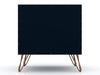 Manhattan Comfort Rockefeller Mid-Century Modern Nightstand with Drawer - Tatiana Midnight Blue|Table de nuit Rockefeller de Manhattan Comfort de style moderne du milieu du 20e siècle avec tiroir - bleu minuit Tatiana