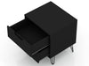 Manhattan Comfort Rockefeller Mid-Century Modern Nightstand with 2-Drawer - Black|Table de nuit Rockefeller de Manhattan Comfort de style moderne du milieu du 20e siècle avec 2 tiroirs - noire