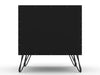 Manhattan Comfort Rockefeller Mid-Century Modern Nightstand with 2-Drawer - Black|Table de nuit Rockefeller de Manhattan Comfort de style moderne du milieu du 20e siècle avec 2 tiroirs - noire
