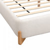 Olivia Elegant Comfortable Upholstered Bed,King Size,White King Bed  | Olivia Lit elegant et confortable avec revetement, Taille King, Blanc