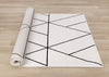 Covington White Black Modern Geometric Trellis Design Rug, 6'7" x 9'10" Indoor Area Rug | Tapis Covington a motif de treillis geometrique moderne blanc et noir, 6'7" x 9'10"
