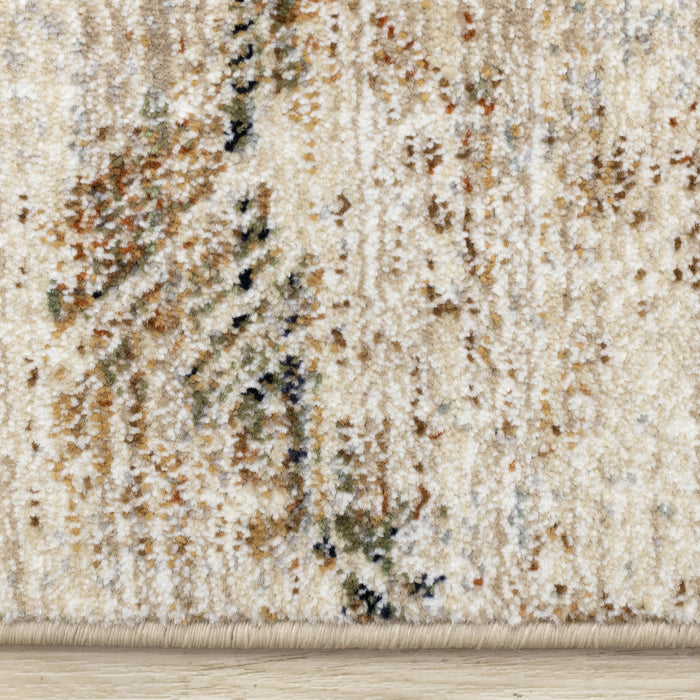 Sydney Beige Grey Cream Distressed Area Rug - 7'10\" x 10'2\"