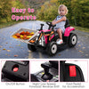 Costway Kids Ride On Excavator Digger 12v Electric Tractor Rc W/ Digging Bucket Pink