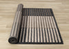 Maverick Beige Brown Black Striped Design Rug, 7'10" x 10'6" Indoor Area Rug | Tapis Maverick beige, brun et noir a rayures, 7'10" x 10'6"