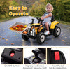 Costway Kids Ride On Excavator Digger 12v Electric Tractor Rc W/ Digging Bucket Yellow