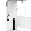 Olivia Solid Wood Murphy Bed with LED Light and Foldable Cabinet,Twin Size,White Twin Bed | Lit escamotable Olivia en bois massif avec lumiere LED et armoire pliante, taille simple, blanc