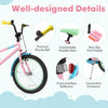 Costway 18" Kids Bike With Adjustable Saddle Handlebar Removable Training Wheels Handbrake Pink