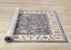 Olivia Blue Modern Tribal Inspired Border Rug, 5'3" x 7'10" Indoor Area Rug | Tapis Olivia bleu a inspire tribal avec bordure, 5'3" x 7'10"
