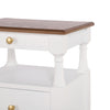 Aspen Nightstand Set of 2 with Drawers and Open Shelves, Milk White | Aspen Lot de 2 Tables de Nuit avec Tiroirs et Etageres Ouvertes, Blanc Lait