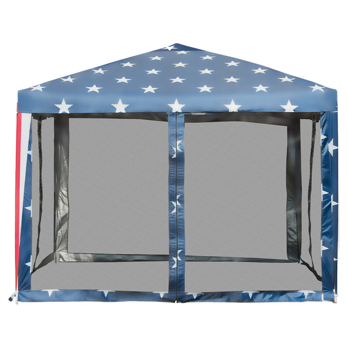 Costway 10'x10' Fodling Pop Up Tent Gazebo Canopy Mesh Sidewall