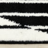 Forte Black White Stripes Contrasting Modern Area Rug - 7'9" x 10'6"|Carpette contrastante moderne Forte noire et blanche à motif de rayures - 7 pi 9 po x 10 pi 6 po