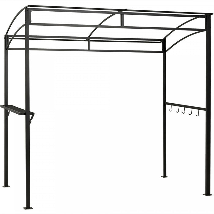 7'x4.5' Grill Gazebo Outdoor Patio Garden Bbq Canopy Shelter Storage Hook Beige