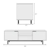Nordika Hamilton 70" TV Stand with 2 Storage Cabinets - Black | Meuble pour téléviseur Hamilton de Nordika de 70 po avec 2 armoires de rangement - noir