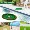 Costway Oval Floating Golf Green Includes Golf Hitting Mat 6 Golf Balls Golf Flag
