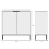 Nordika Slim 2-Door Storage Cabinet - Light Walnut | Armoire de rangement mince Nordika à 2 portes - noyer clair