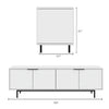 Nordika Hamilton 70" TV Stand with 4 Storage Cabinets - Natural Blonde Oak | Meuble pour téléviseur Hamilton de Nordika de 70 po avec 4 armoires de rangement - chêne blond naturel